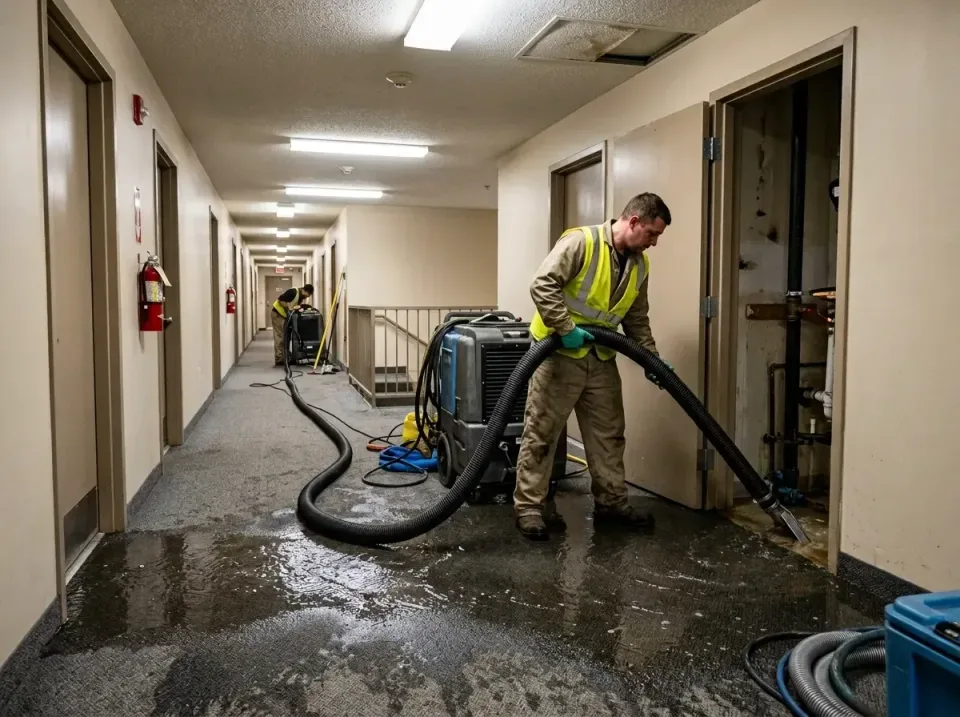 multi-unit-apartment-hallway-f-005 — frequently asked questions, Emergency Burst Pipe Water Extraction & Removal in Dranesvi…
